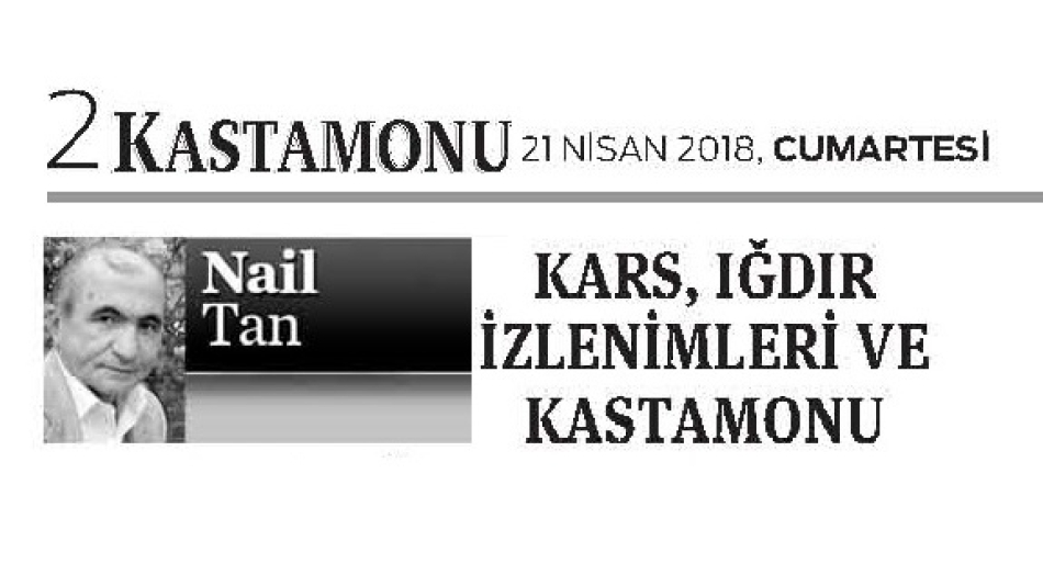 Nail Tan'ın Kastamonu Gazetesi'nde Hıfzı Sempozyumu ile İlgili Yazısı