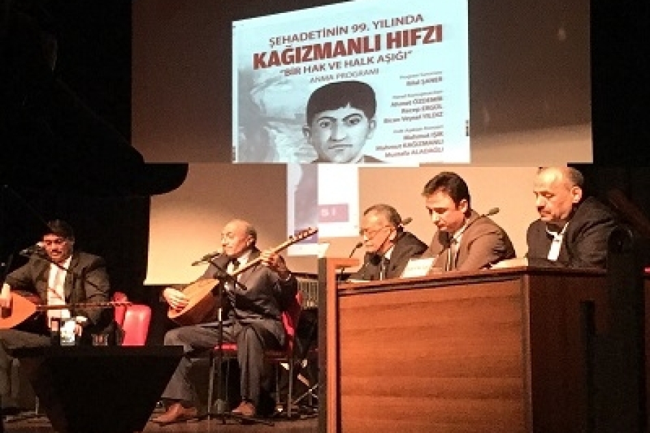 Şehadetinin 99. Yılında Kağızmanlı Hıfzı Anma Programı